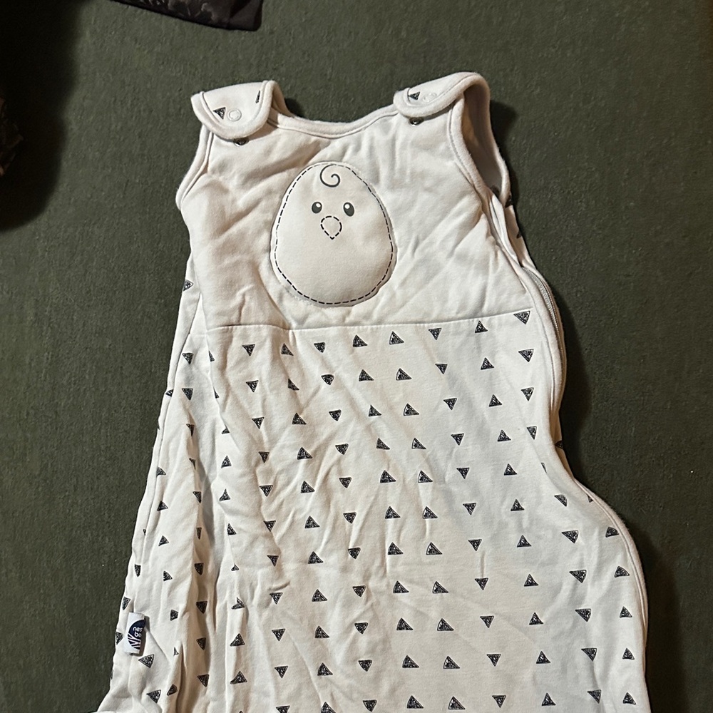 Nested Bean White and Gray Sleep Sack